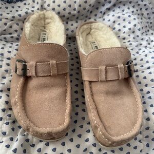 Birkenstock Buckley Shearling Suede Clog Slipper Naples Boston